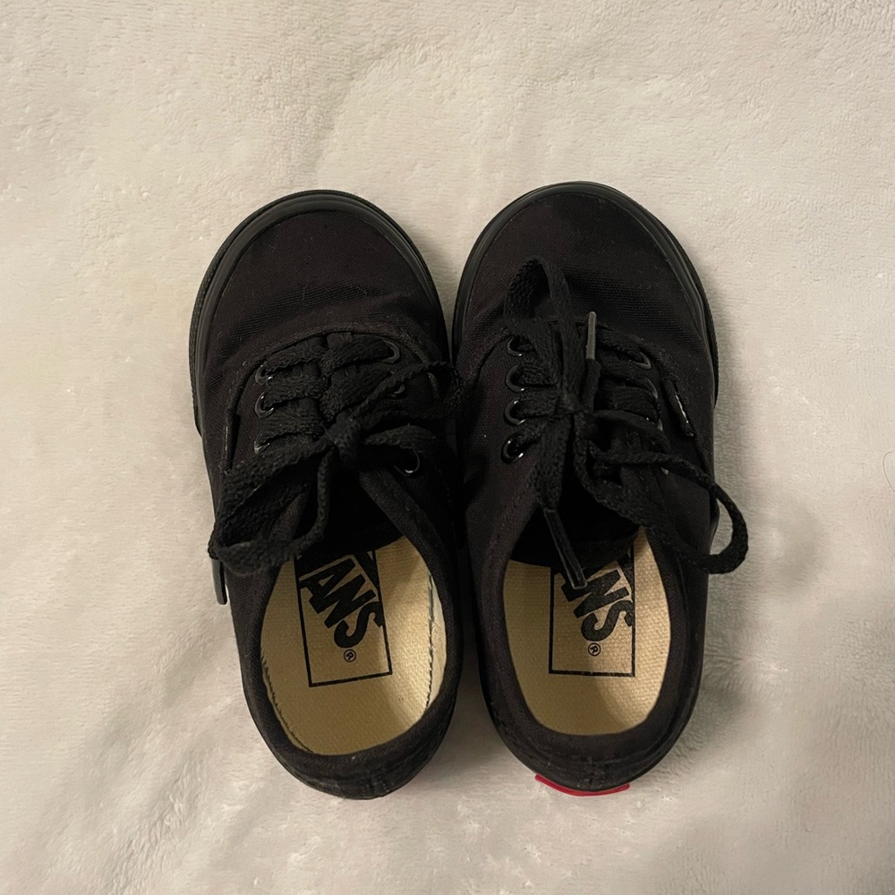 Black Toddler Vans Size 6.5